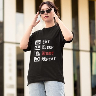 Eat Sleep Anime Tişört Eat Sleep Anime Tişört