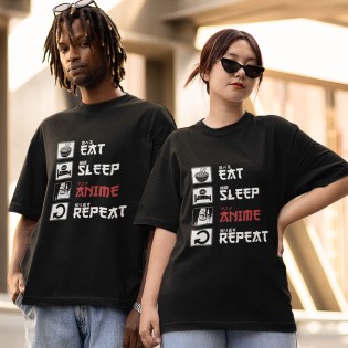 Eat Sleep Anime Tişört Eat Sleep Anime Tişört