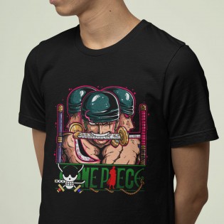 One Piece Zoro Ön - Arka Baskılı Tişört One Piece Zoro Ön - Arka Baskılı Tişört