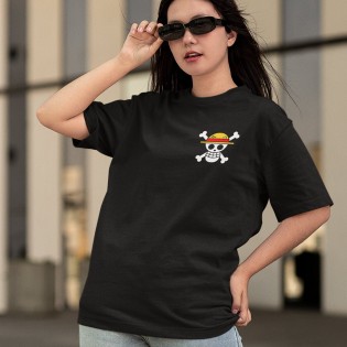 One Piece Hasır Şapka Korsanları Ön - Arka Baskılı Tişört One Piece Hasır Şapka Korsanları Ön - Arka Baskılı Tişört
