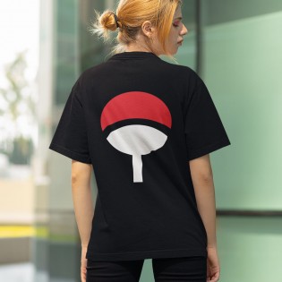 Uchiha Logo Ön - Arka Baskılı Tişört Uchiha Logo Ön - Arka Baskılı Tişört