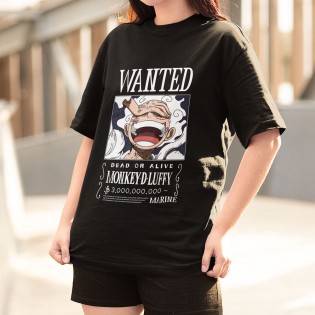 One Piece Luffy Gear 5 Wanted Tişört One Piece Luffy Gear 5 Wanted Tişört