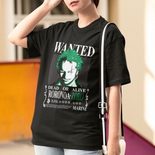 One Piece Zoro Wanted Tişört