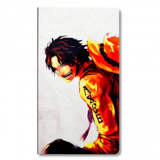 One Piece Ace Çizgili Not Defteri