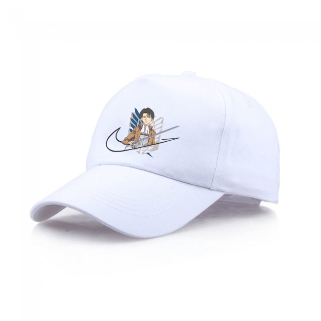 Attack On Titan Levi Minimal Logo Beyaz Şapka