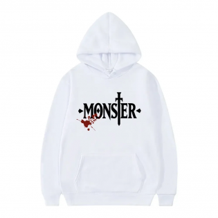 Monster Anime Logo Kapşonlu Sweatshirt Monster Anime Logo Kapşonlu Sweatshirt