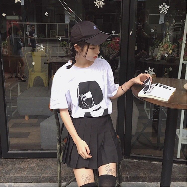 Anime Girl Harajuku Tişört