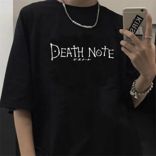 Death Note Yazılı Siyah Tişört Death Note Yazılı Siyah Tişört