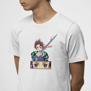 Demon Slayer Tanjiro Eyes Tişört Demon Slayer Tanjiro Eyes Tişört