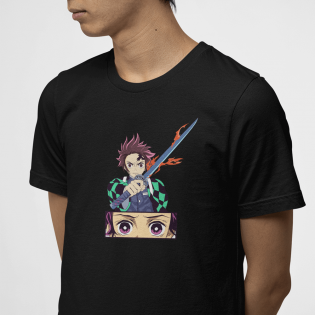 Demon Slayer Tanjiro Eyes Tişört Demon Slayer Tanjiro Eyes Tişört