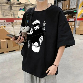 Jujutsu Kaisen Gojo Black Design Tişört Jujutsu Kaisen Gojo Black Design Tişört