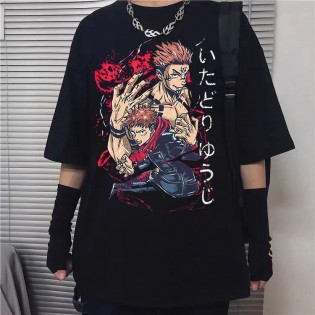 Jujutsu Kaisen İtadori Yuji Harajuku Tişört