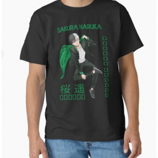 Anime Sakura Haruka Siyah T-shirt Anime Sakura Haruka Siyah T-shirt
