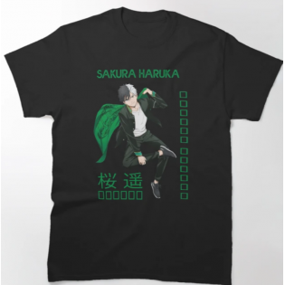 Anime Sakura Haruka Siyah T-shirt Anime Sakura Haruka Siyah T-shirt