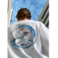 Tanjiro Hanafuda Ön Arka Baskı T-shirt