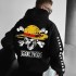 Anime One Piece Straw Hat Crew Kapşonlu Sweatshirt