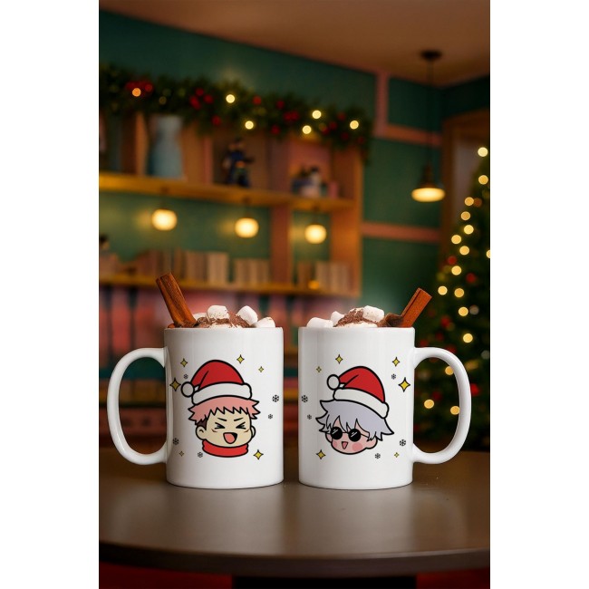 Anime Merry Christmas Gojo And Yuji Kupa Bardak Seti