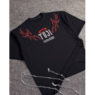 Toji Fushiguro Zenin Siyah Ön Arka Baskı T-shirt Toji Fushiguro Zenin Siyah Ön Arka Baskı T-shirt