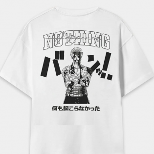 One Piece Zoro Nothing Beyaz T-shirt One Piece Zoro Nothing Beyaz T-shirt
