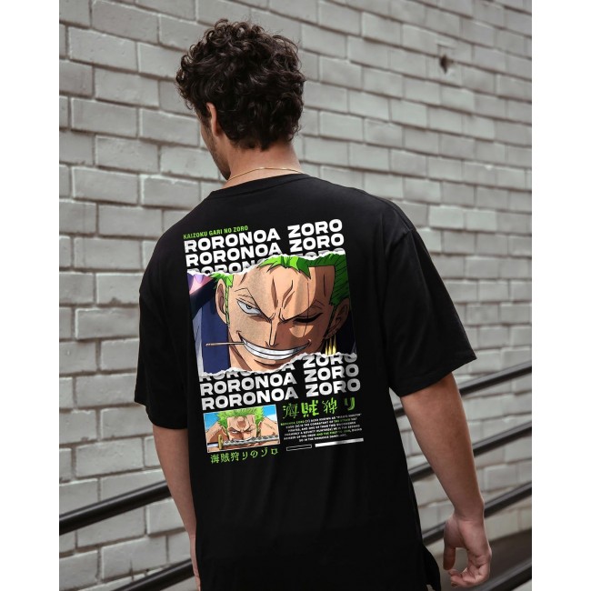 One Piece Zoro Grafik Baskılı T-shirt