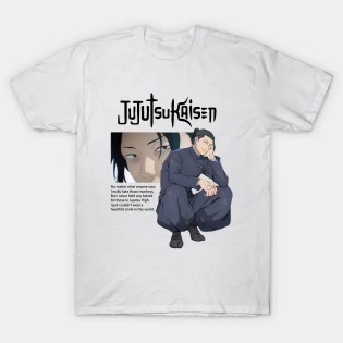 Jujutsu Kaisen Ön Baskı Tasarım Beyaz T-shirt 