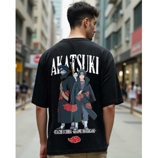 Uchiha İtachi Akatsuki Arka Baskı T-shirt