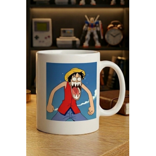 One Piece Luffy Face Kupa Bardak