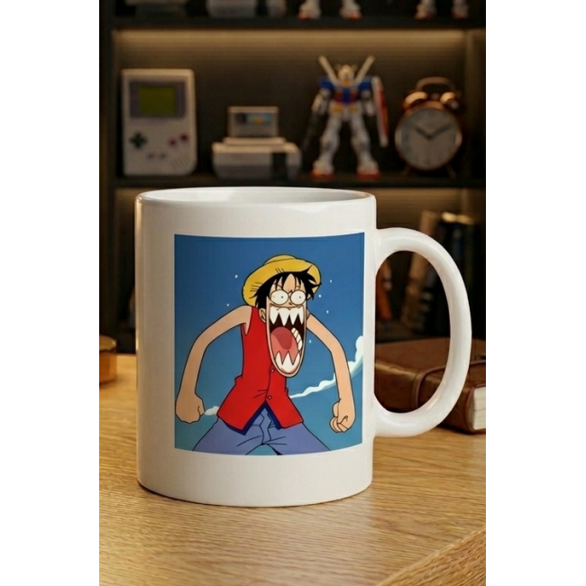 One Piece Luffy Face Kupa Bardak