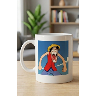 One Piece Luffy Face Kupa Bardak