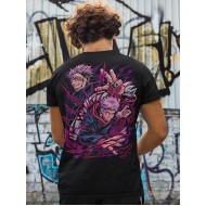 Jujutsu Kaisen Sukuna - İtadori Ön Arka Baskılı Siyah Unisex Tişört Jujutsu Kaisen Sukuna - İtadori Ön Arka Baskılı Siyah Unisex Tişört