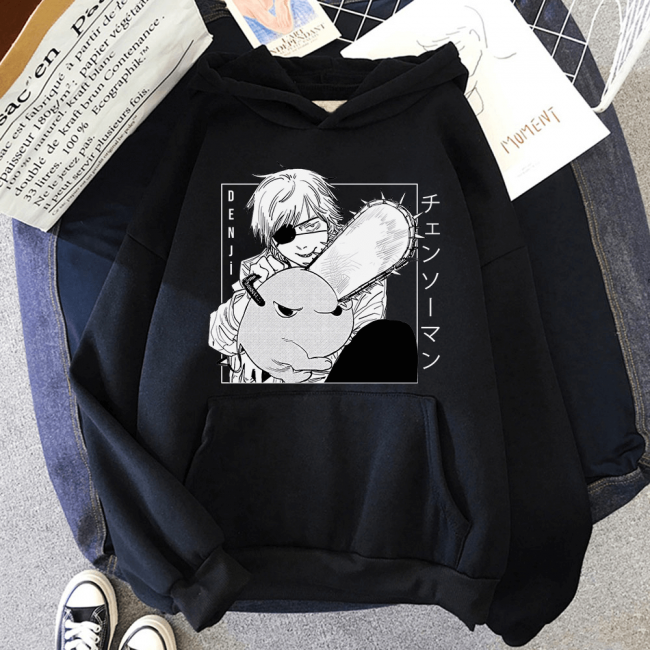 Chainsaw Man Denji Kapşonlu Sweatshirt