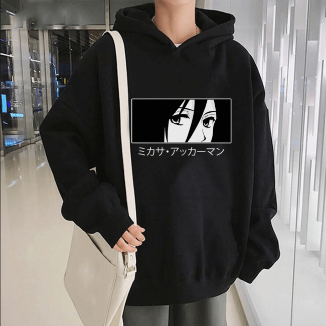 Mikasa Eyes Kapşonlu Sweatshirt