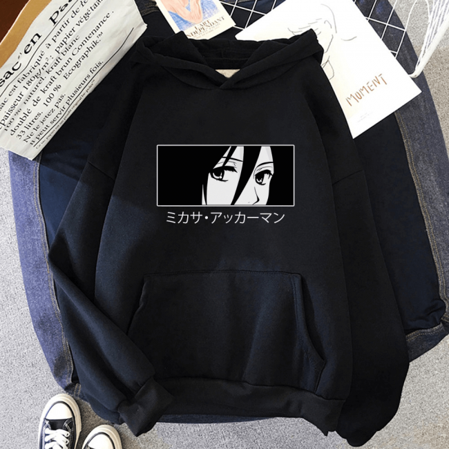 Mikasa Eyes Kapşonlu Sweatshirt