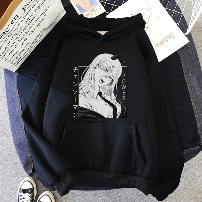 Chainsaw Man Power Kapşonlu Sweatshirt