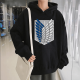 Attack On Titan Mavi Logo Kapşonlu Sweatshirt