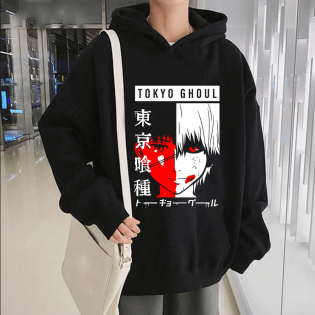 Tokyo Ghoul Kaneki Face Kapşonlu Sweatshirt Tokyo Ghoul Kaneki Face Kapşonlu Sweatshirt