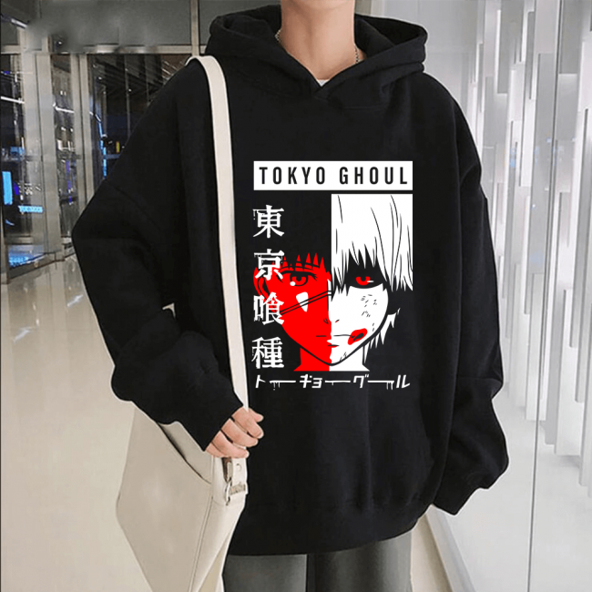 Tokyo Ghoul Kaneki Face Kapşonlu Sweatshirt