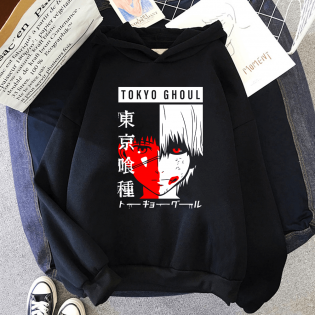 Tokyo Ghoul Kaneki Face Kapşonlu Sweatshirt Tokyo Ghoul Kaneki Face Kapşonlu Sweatshirt