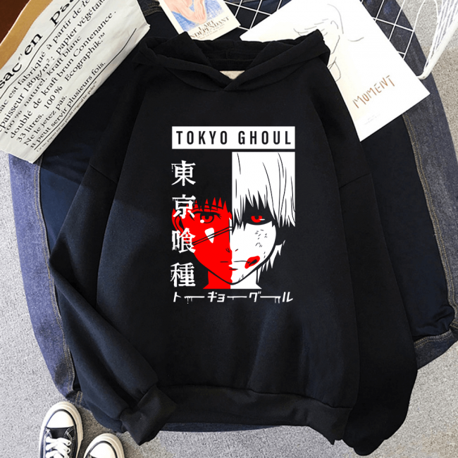 Tokyo Ghoul Kaneki Face Kapşonlu Sweatshirt
