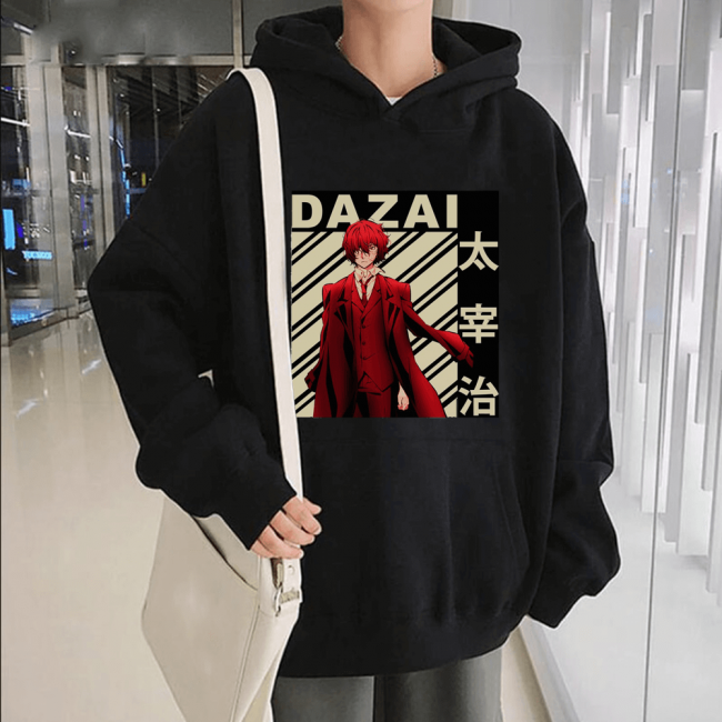 Bongou Stray Dogs Dazai Kapşonlu Sweatshirt