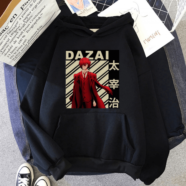 Bongou Stray Dogs Dazai Kapşonlu Sweatshirt