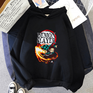 Demon Slayer Tanjiro Kapşonlu Sweatshirt Demon Slayer Tanjiro Kapşonlu Sweatshirt