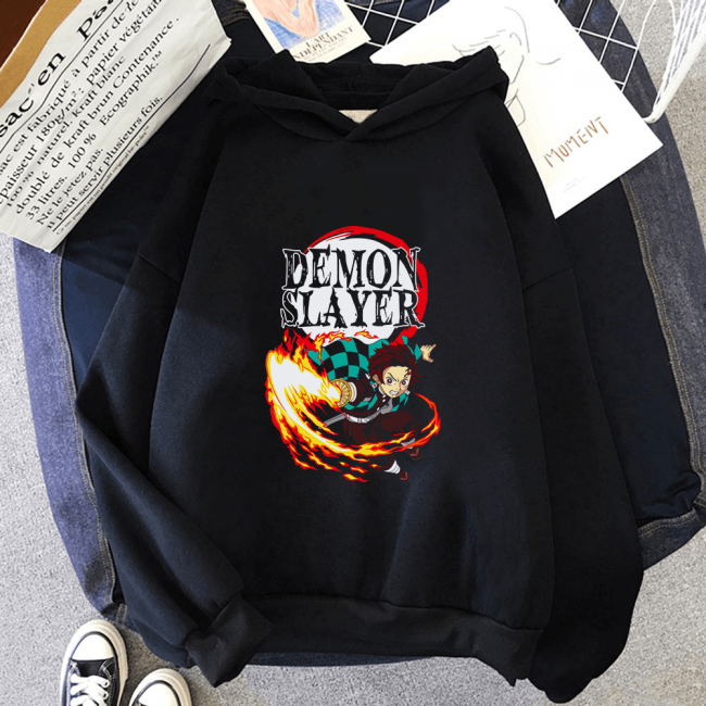 Demon Slayer Tanjiro Kapşonlu Sweatshirt