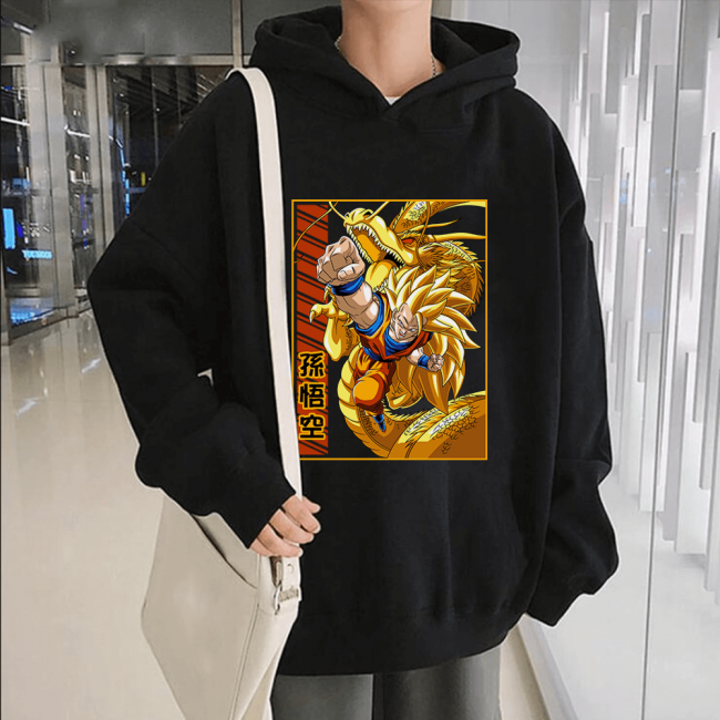 Dragon Ball Goku Gold Kapşonlu Sweatshirt