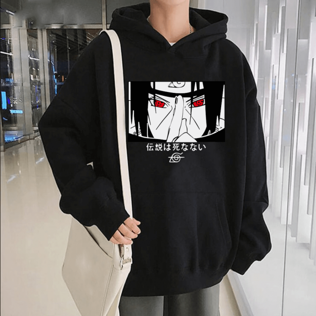 İtachi Sharingan Kapşonlu Sweatshirt