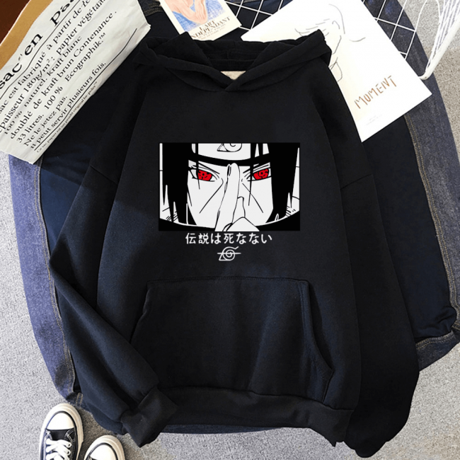 İtachi Sharingan Kapşonlu Sweatshirt