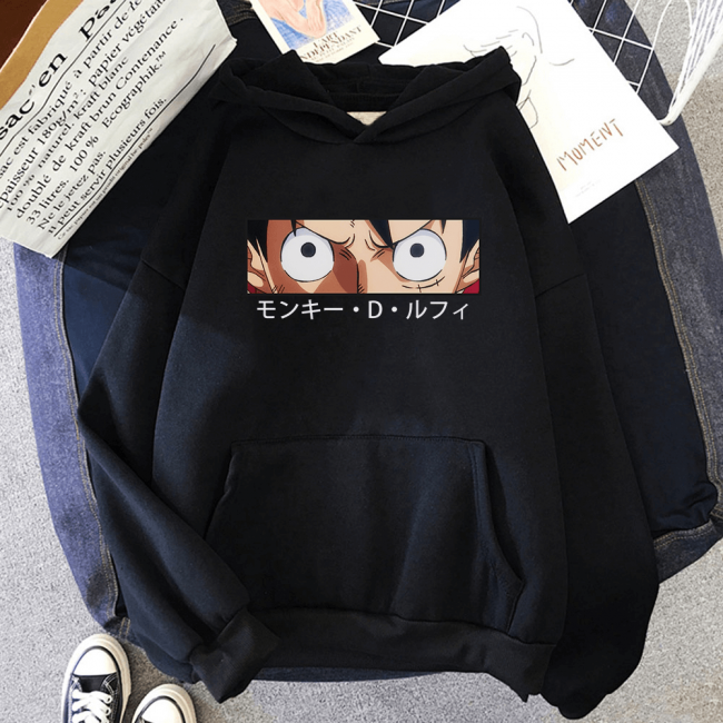 Luffy Eyes Kapşonlu Sweatshirt