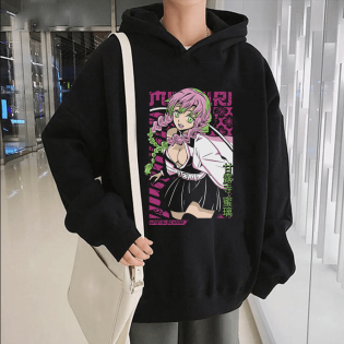 Demon Slayer Mitsuri Kapşonlu Sweatshirt Demon Slayer Mitsuri Kapşonlu Sweatshirt