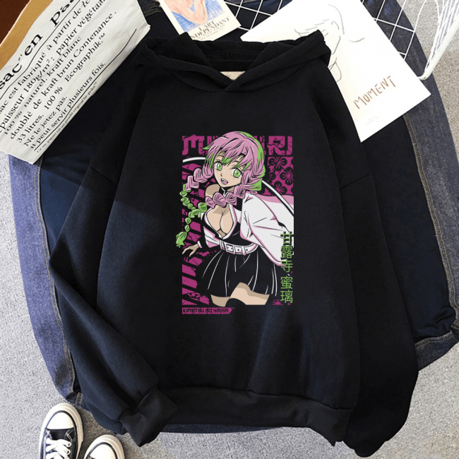 Demon Slayer Mitsuri Kapşonlu Sweatshirt