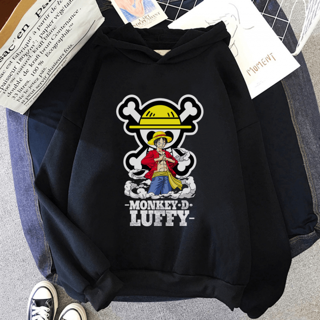 One Piece Monkey D. Luffy Kapşonlu Sweatshirt